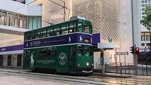 CENTRAL, Double decker tram transit. July 30 2026 Stock Footage 340962863