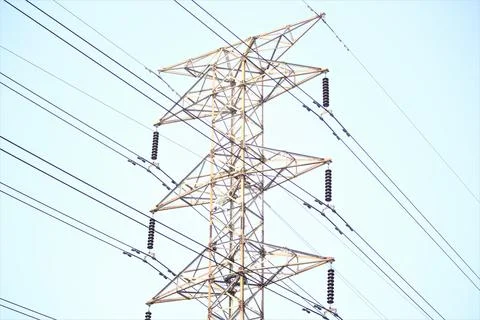 Central electricity pylon Stock Photos