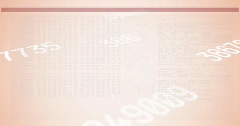 Central glow starting white numeric ring rotating clockwise, scaling, code Stock Footage 329122254