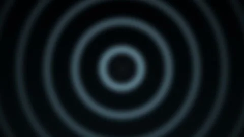A central glowing light source radiates soft concentric waves on a dark Stock Footage 344240448