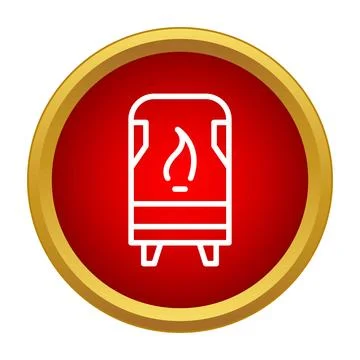Central heating boiler icon representing warmth and energy Stock Illustration