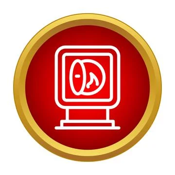 Central heating boiler system line icon design Stock Illustration