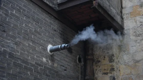 Central heating flue Stock Footage 85321283