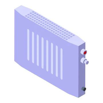 Central heating icon isometric vector. Room radiator Illustrazione stock