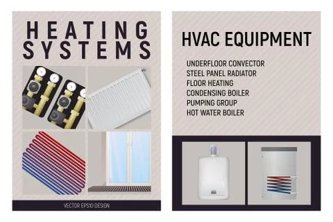 Central heating system. Design vector illustration. Stock Illustration