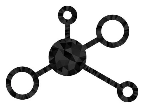 Central Hub Triangle Filled Icon Stock Illustration