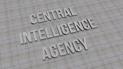 Central Intelligence Agency Name on the Floor. CIA 3D Text Rotating Animation. Vidéo 265594846