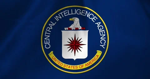 Central Intelligence Agency or CIA flag of the United States of America waving Video stock 327171789