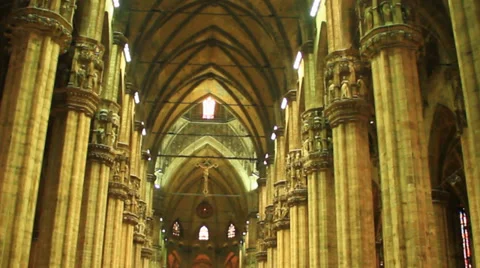 Central Interior Of The Dome In Milan Stock-Footage 39699144