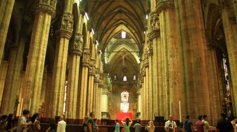 Central Interior Of The Dome In Milan Stock-Footage 39717130