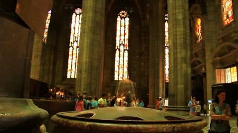 Central Interior Of The Dome In Milan Stock Footage 39717138