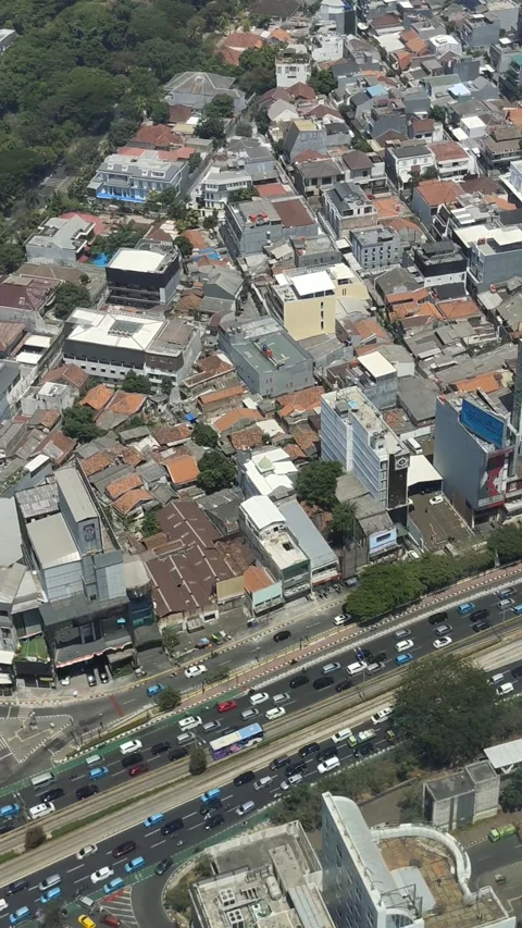 Central Jakarta from above 스톡 동영상 277253757