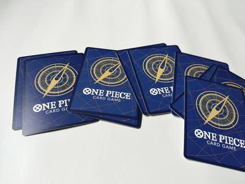 Central Java 22 April 2026: Close-up of One Piece Card Game card back design, sh Stock Photos