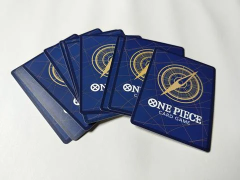 Central Java 22 April 2026: Close-up of One Piece Card Game card back design, sh Stock-Fotos