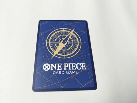 Central Java 22 April 2026: Close-up of One Piece Card Game card back design, sh Stock-Fotos