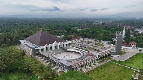 Central Java Grand Mosque aerial shot, Indonesia Stock Footage 300929449
