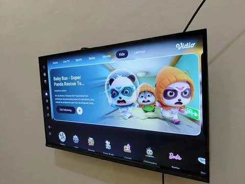 Central Java Indonesia 1 July 2026: Editorial photo of the Vidio digital streami Stock Photos