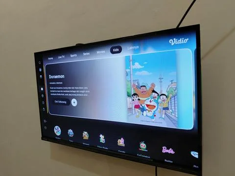Central Java Indonesia 1 July 2026: Editorial photo of the Vidio digital streami Stock Photos