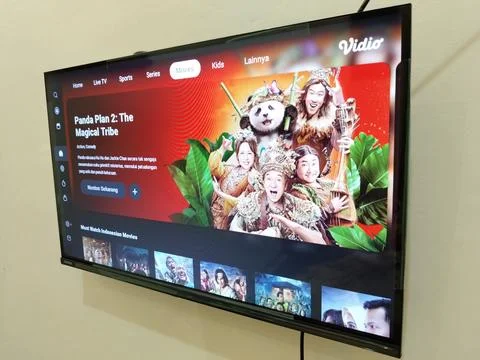 Central Java Indonesia 1 July 2026: Editorial photo of the Vidio digital streami Stock Photos