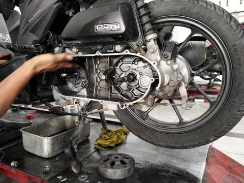 Central Java Indonesia 1 July 2026: Mechanic performing routine maintenance  Stock Photos