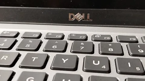 Central Java Indonesia 10 June 2026: Closeup view of a Dell laptop showcasing it Stock Footage 340370672