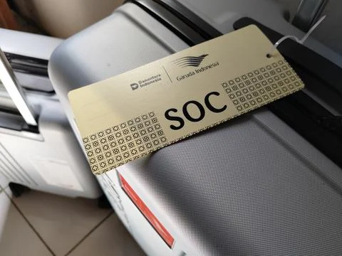 Central Java Indonesia 10 may 2026: Official Indonesian Hajj suitcase 2026 for p Stock Photos