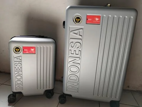 Central Java Indonesia 10 may 2026: Official Indonesian Hajj suitcase 2026 for p Stock Photos