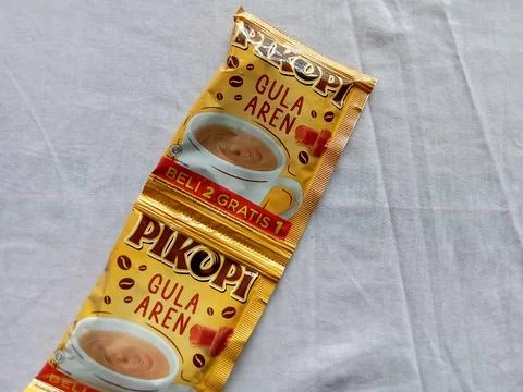 Central Java Indonesia 11 December 2022: Pikopi, coffee in sachet packaging. 写真素材