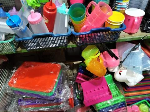 Central Java Indonesia 11 June 2026: A well-stocked household goods store displa Stock Photos
