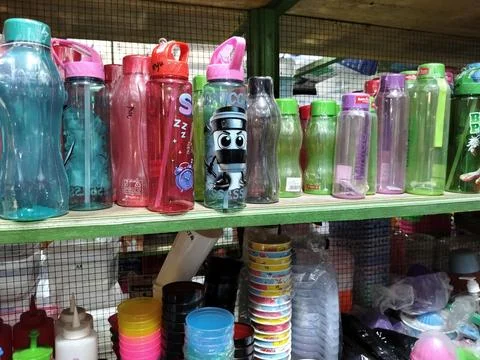 Central Java Indonesia 11 June 2026: A well-stocked household goods store displa Stock-Fotos