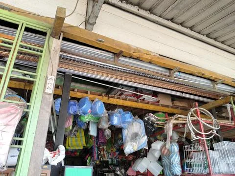 Central Java Indonesia 11 June 2026: A well-stocked household goods store displa Stock Photos