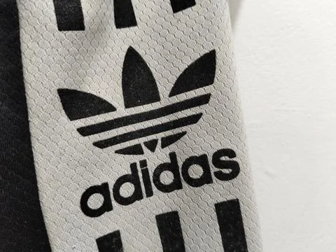 Central Java Indonesia 12 July 2026: Close-up of a branded athletic jersey showc Stock-Fotos