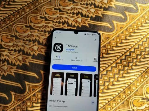 Central Java Indonesia 13 May 2026: Threads is a text-based social media app  Photos