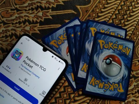 Central Java Indonesia 13 may 2026: Pokémon TCG Pocket app displayed on a Photos