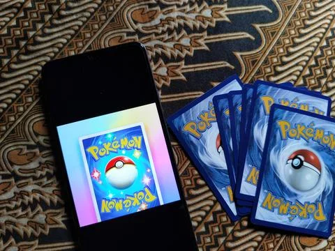 Central Java Indonesia 13 may 2026: Pokémon TCG Pocket app displayed  Photos