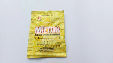 Central Java Indonesia 13 November 2024: Milton Pastilles Candy. Stock Footage 292957310