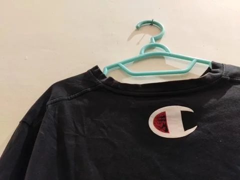 Central Java Indonesia 16 August 2026: Casual youth T-shirt featuring an embroid Stock-Fotos