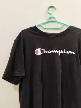 Central Java Indonesia 16 August 2026: Casual youth T-shirt featuring an embroid Stock-Fotos