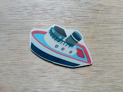 Central Java Indonesia 17 April 2024 : children's puzzle, ship transportation  Фото