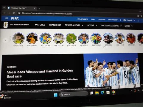 Central Java Indonesia 17 June 2026: a computer screen displaying the official Photos