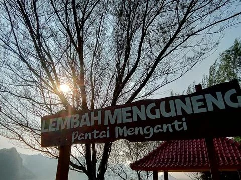 Central Java Indonesia 18 June 2024: Lembah Menguneng at Menganti beach, Kebumen 스톡 사진