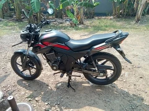 Central Java Indonesia 18 May 2024: Closeup of Honda Verza motorbike, automotive Fotos de archivo