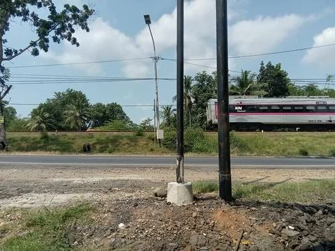 Central Java, Indonesia 18 May 2024: Train Фото