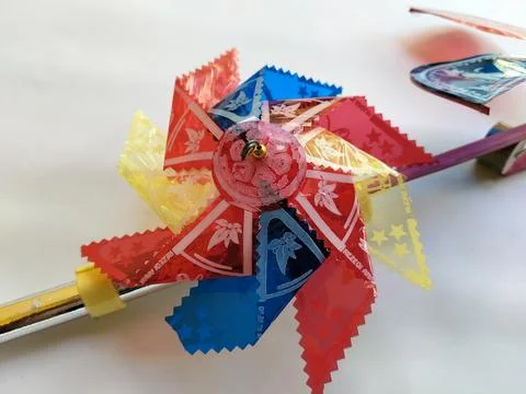 Central Java Indonesia 18 May 2026: Bright toy windmill designed for children Stock Photos