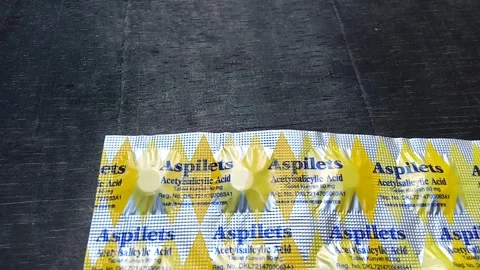 Central Java Indonesia 18 September 2024: Aspilets Acetylsalicylic Acid, 80 mg  Vídeos de archivo 285594584