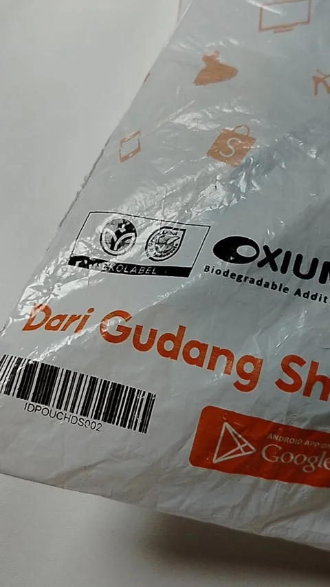 Central Java Indonesia 19 May 2026: Shopee-managed delivery package representing Stock Footage 336316792