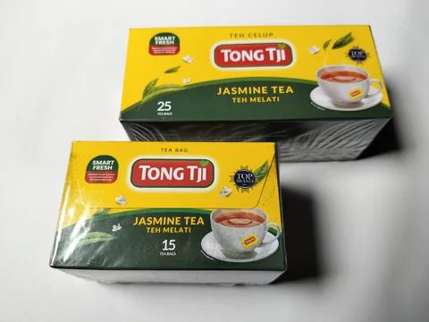 Central Java Indonesia 19 May 2026: Premium Tong Tji jasmine tea bags  Stock-Fotos