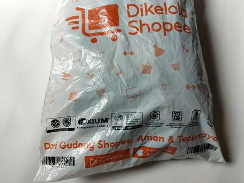 Central Java Indonesia 19 May 2026: Shopee-managed delivery package representing Stock Photos