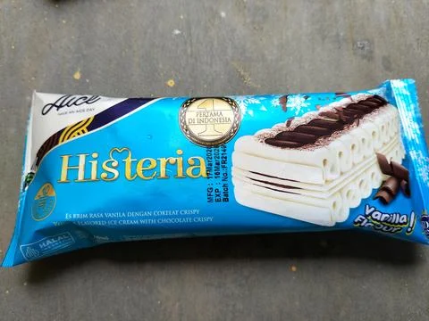Central Java Indonesia 20 April 2026: Aice brand ice cream, affordable frozen sn Stock-Fotos