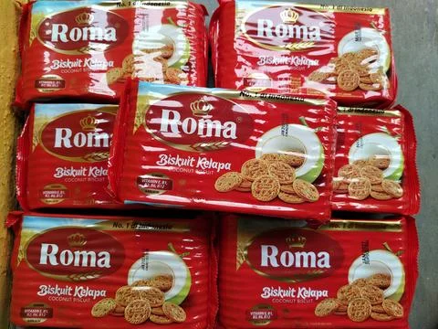 Central Java Indonesia 21 May 2026: Roma Coconut Biscuits. Fotos de archivo